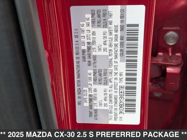 new 2025 Mazda CX-30 car, priced at $31,395