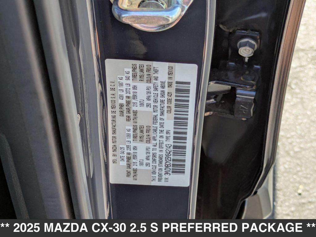 new 2025 Mazda CX-30 car, priced at $30,770