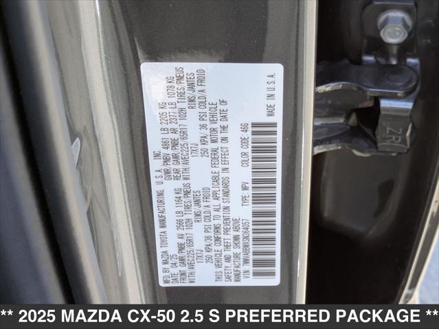 new 2025 Mazda CX-50 car, priced at $34,500