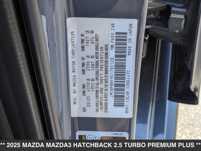 new 2025 Mazda Mazda3 car, priced at $40,085