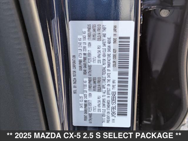 new 2025 Mazda CX-5 car, priced at $32,015