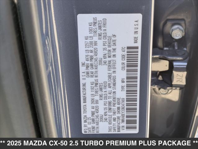 new 2025 Mazda CX-50 car, priced at $46,230