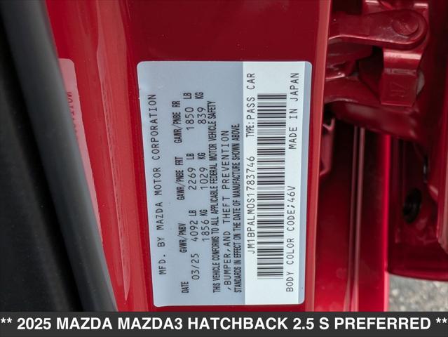 new 2025 Mazda Mazda3 car, priced at $29,670