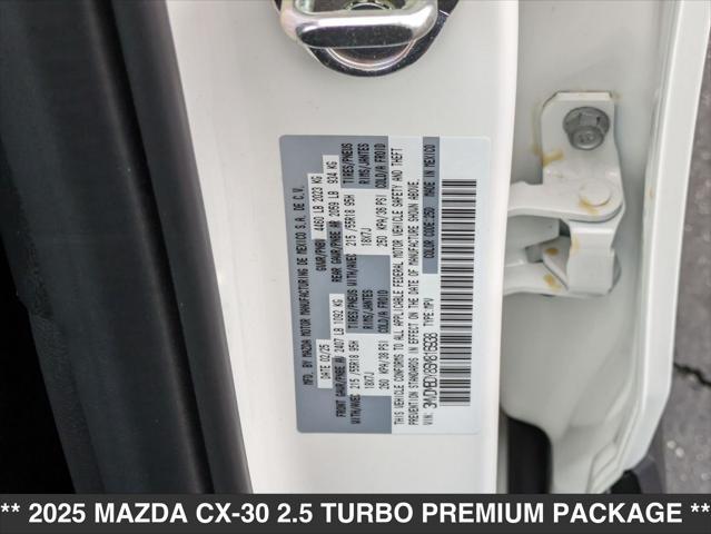 new 2025 Mazda CX-30 car, priced at $37,910