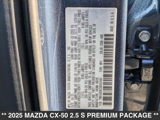 new 2025 Mazda CX-50 car, priced at $35,970