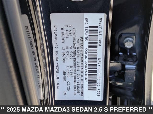 new 2025 Mazda Mazda3 car, priced at $27,935