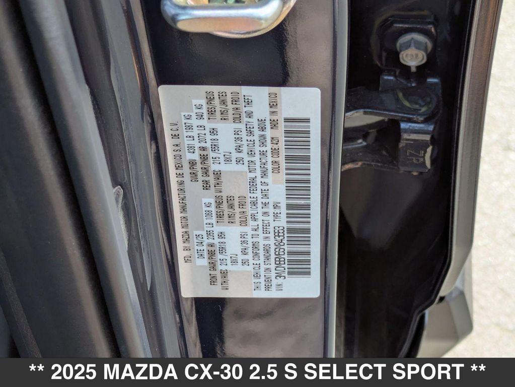 new 2025 Mazda CX-30 car, priced at $28,850