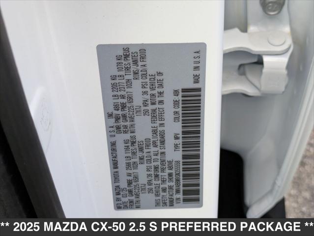 new 2025 Mazda CX-50 car, priced at $34,410