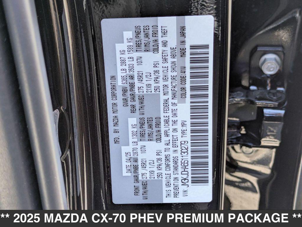 new 2025 Mazda CX-70 PHEV car, priced at $56,715