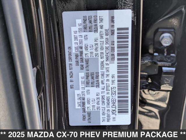 new 2025 Mazda CX-70 PHEV car, priced at $56,715