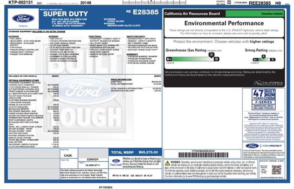 new 2024 Ford F-350 car, priced at $63,275