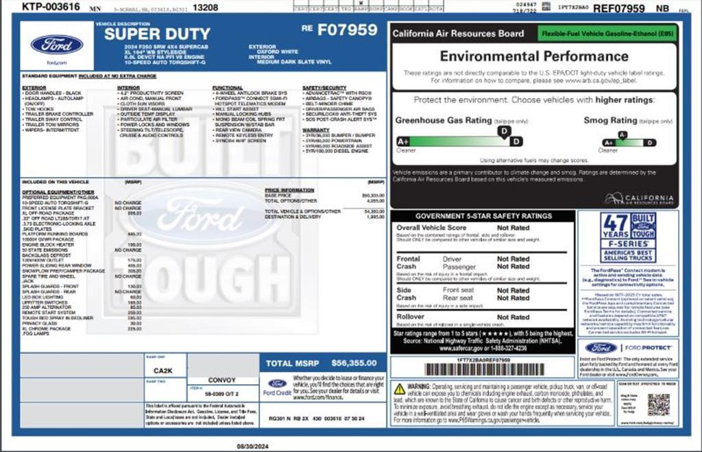 new 2024 Ford F-250 car, priced at $54,355