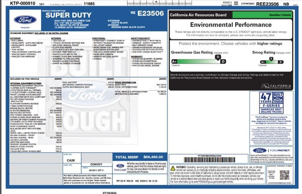 new 2024 Ford F-350 car, priced at $64,460