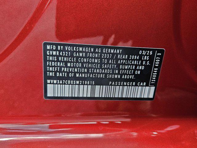 new 2025 Volkswagen Golf GTI car, priced at $40,755
