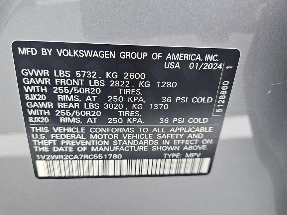 new 2024 Volkswagen Atlas car, priced at $42,208