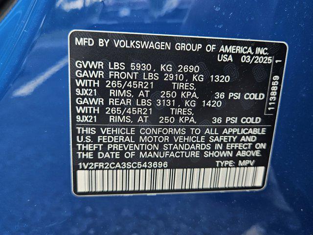 new 2025 Volkswagen Atlas car, priced at $54,193