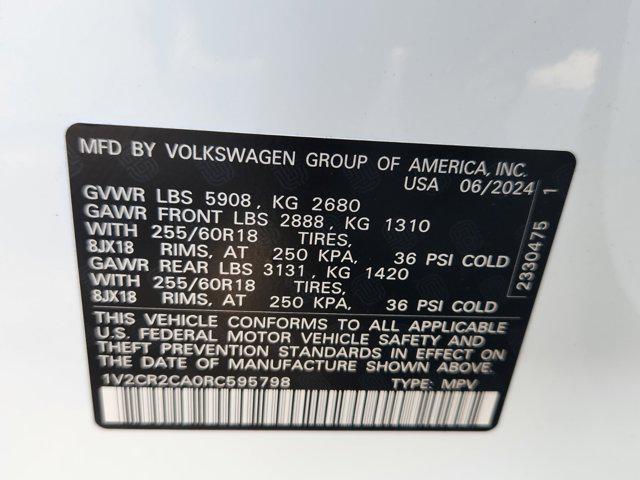 new 2024 Volkswagen Atlas car, priced at $47,859