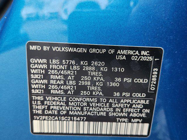 new 2025 Volkswagen Atlas Cross Sport car, priced at $53,116