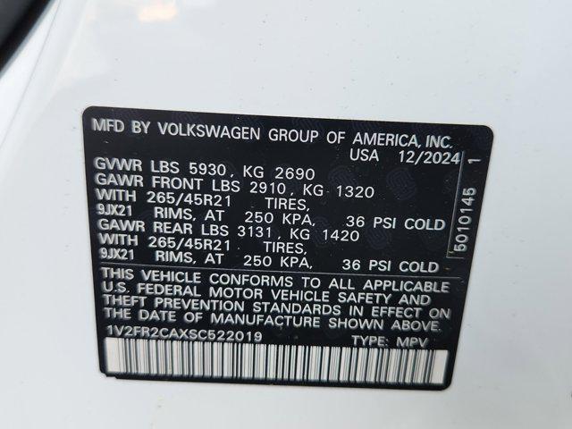 new 2025 Volkswagen Atlas car, priced at $54,702