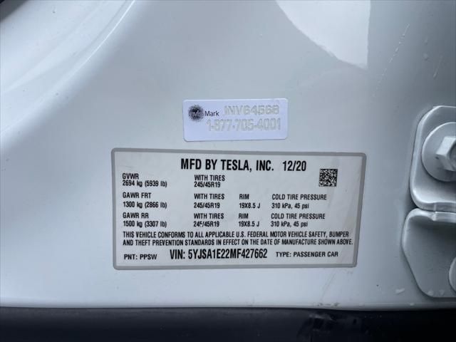 used 2021 Tesla Model S car, priced at $36,399