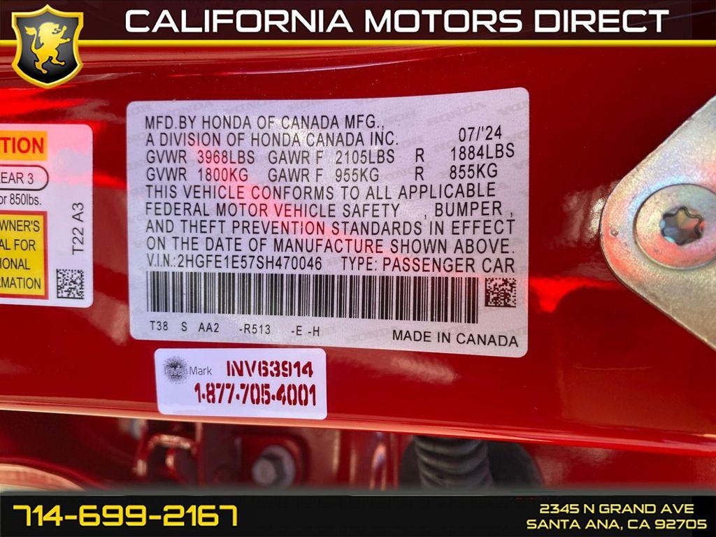 used 2025 Honda Civic Si car, priced at $30,299