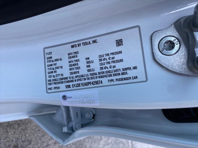 used 2023 Tesla Model 3 car, priced at $24,899