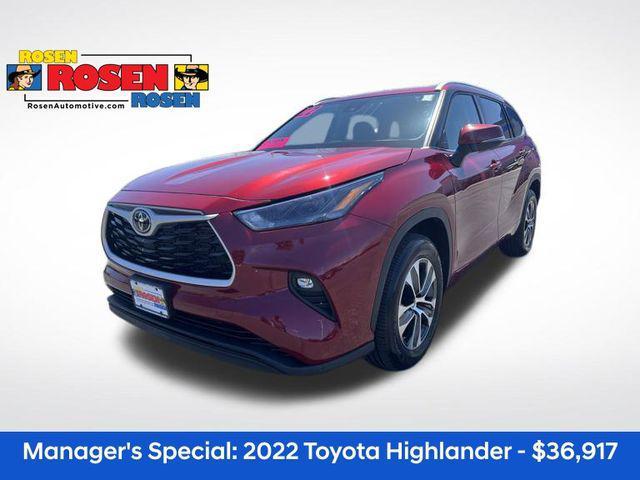 used 2022 Toyota Highlander car, priced at $36,917
