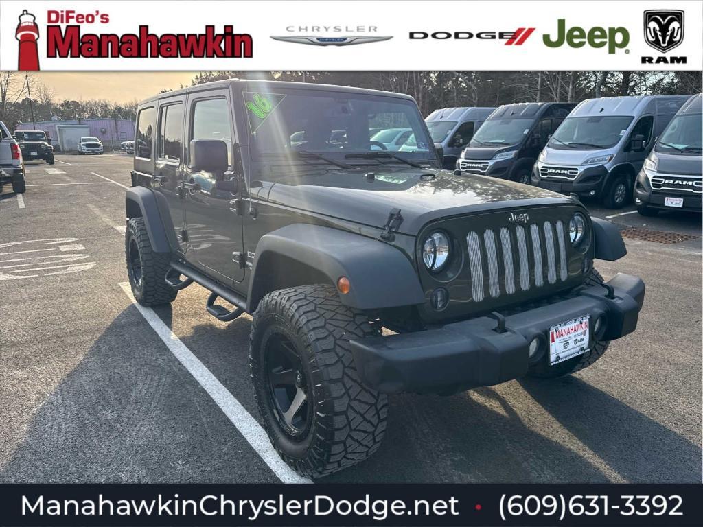 used 2016 Jeep Wrangler Unlimited car, priced at $14,972