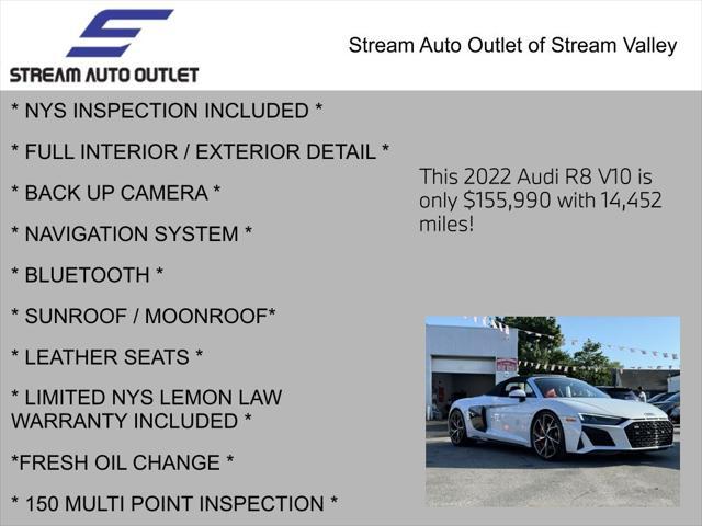 used 2022 Audi R8 car, priced at $155,990