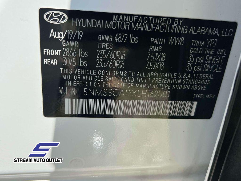 used 2020 Hyundai Santa Fe car, priced at $19,985