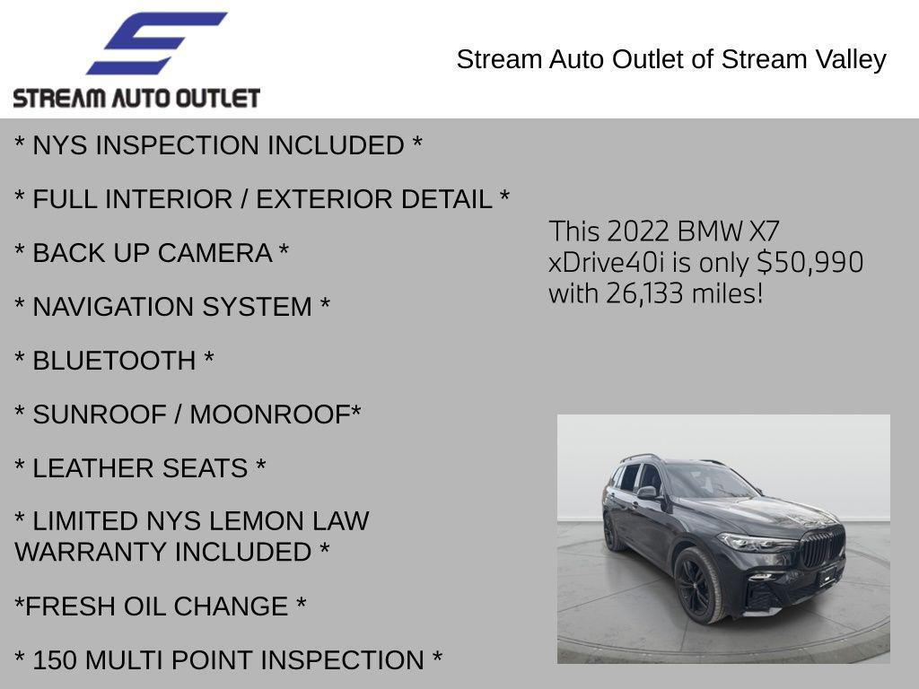used 2022 BMW X7 car, priced at $54,985