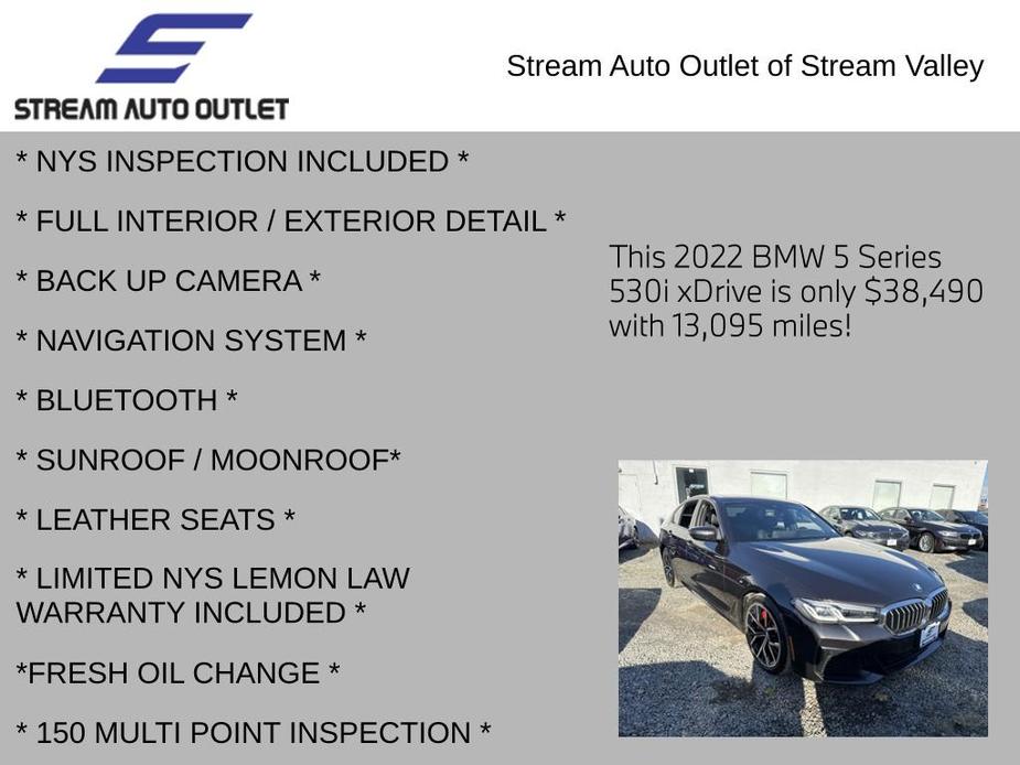 used 2022 BMW 530 car, priced at $38,490