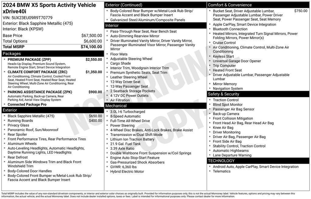 used 2024 BMW X5 car, priced at $44,490