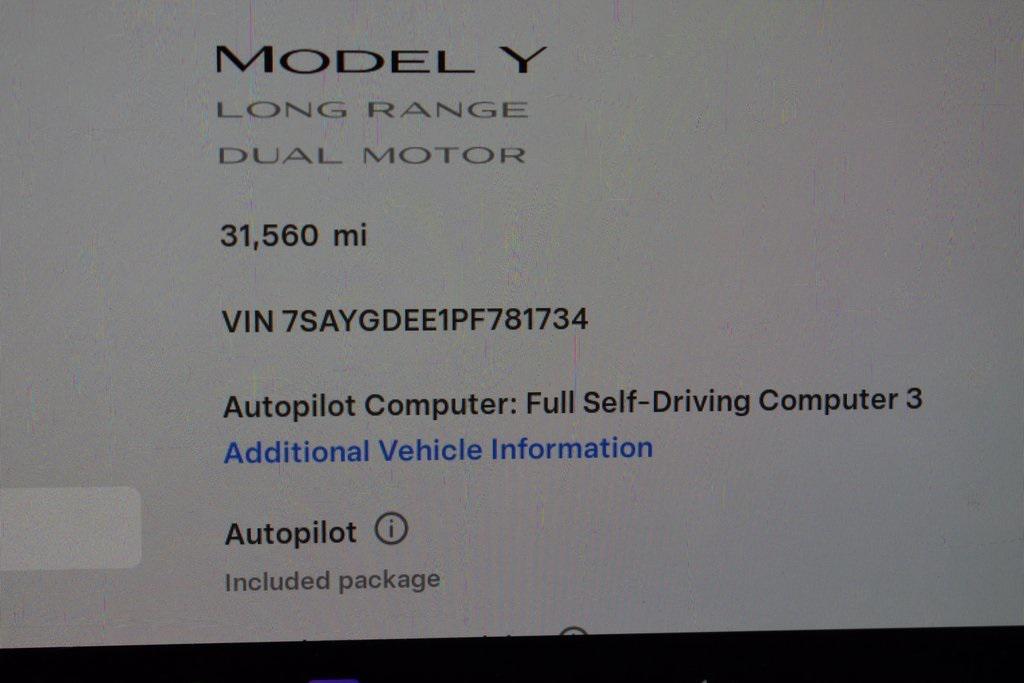 used 2023 Tesla Model Y car, priced at $31,836