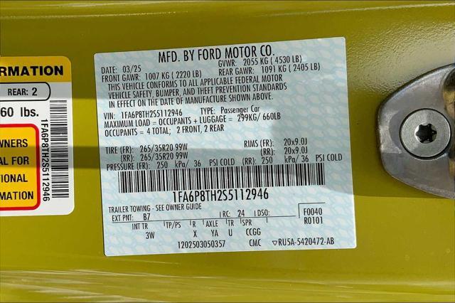 new 2025 Ford Mustang car, priced at $42,945