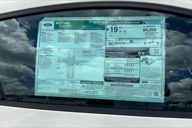 new 2025 Ford Mustang car, priced at $76,145