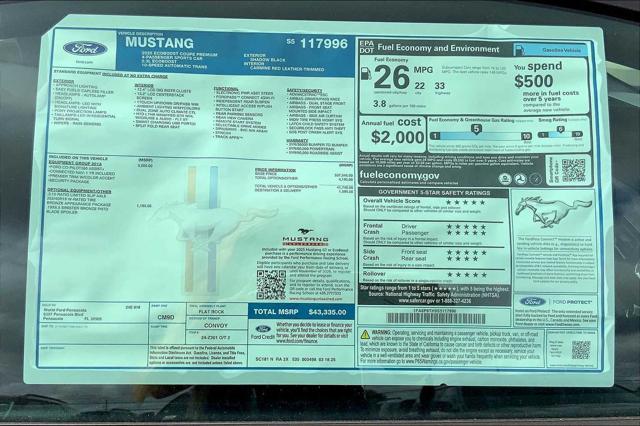 new 2025 Ford Mustang car, priced at $43,335