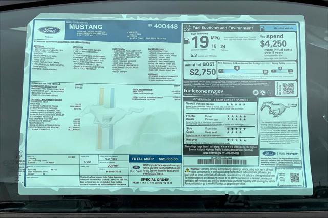 new 2025 Ford Mustang car, priced at $83,595