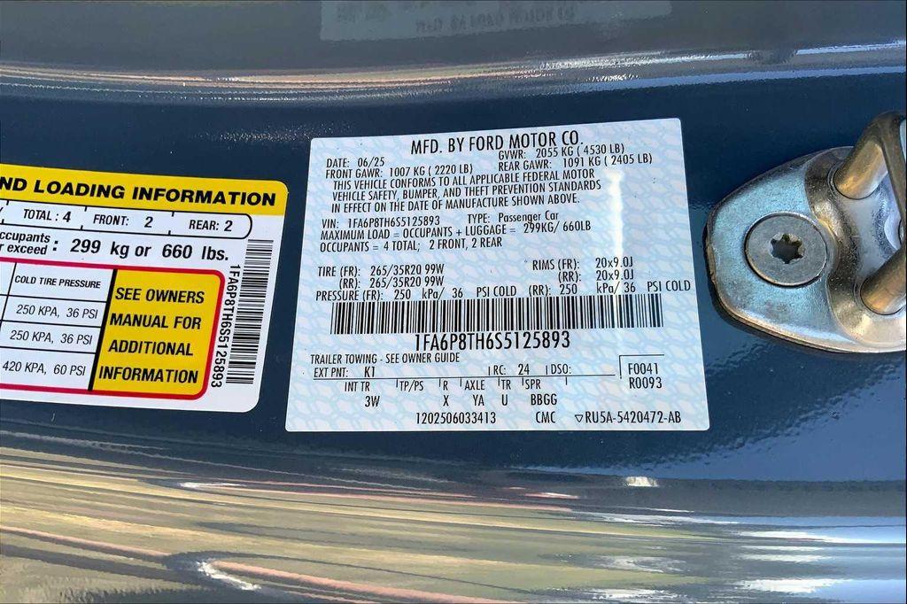 new 2025 Ford Mustang car, priced at $42,875
