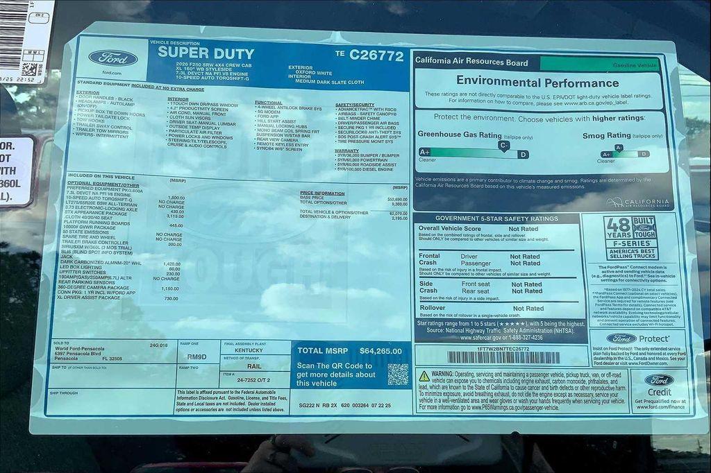 new 2026 Ford F-250 car, priced at $61,909