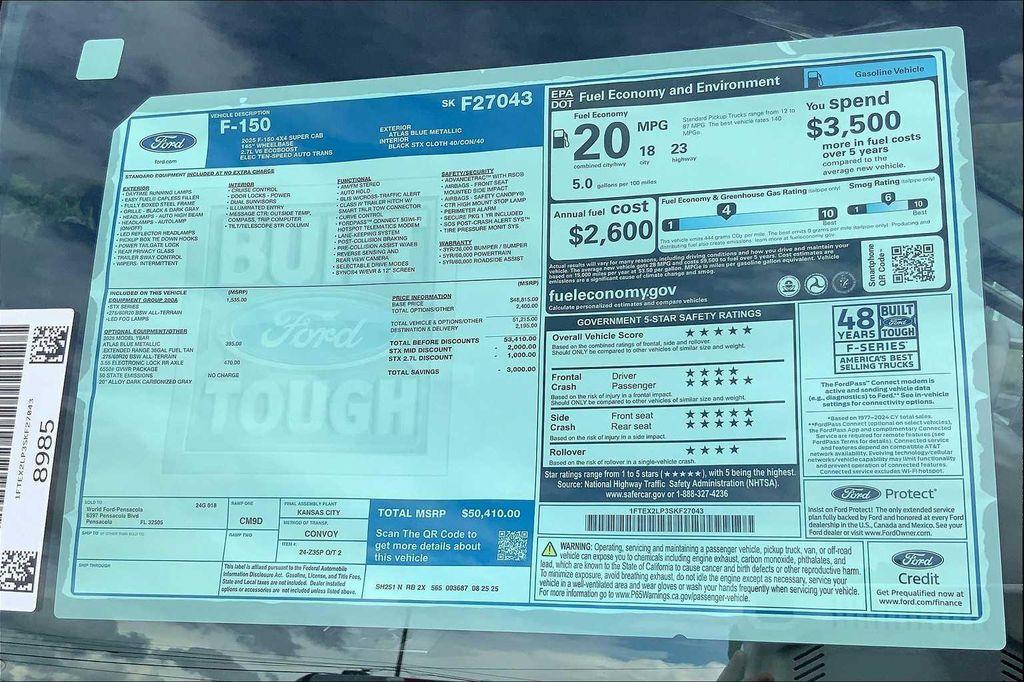 new 2025 Ford F-150 car, priced at $47,394
