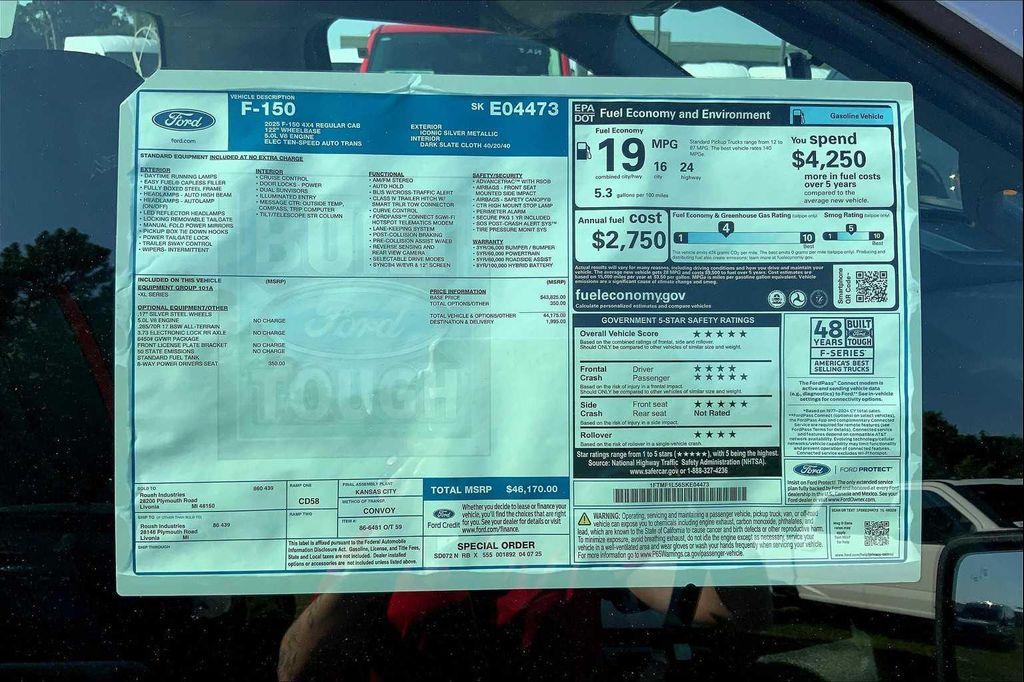 new 2025 Ford F-150 car, priced at $66,165