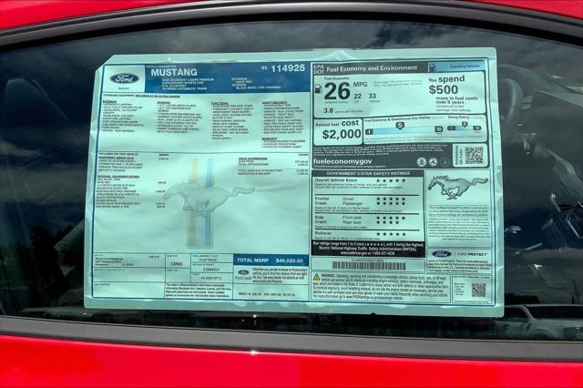 new 2025 Ford Mustang car, priced at $46,020