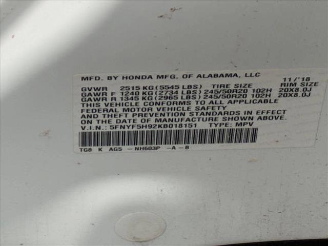 used 2019 Honda Pilot car, priced at $20,286