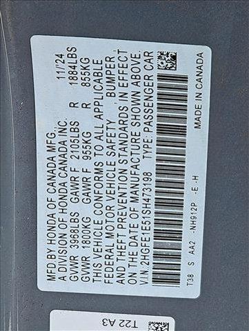 used 2025 Honda Civic Si car, priced at $28,998