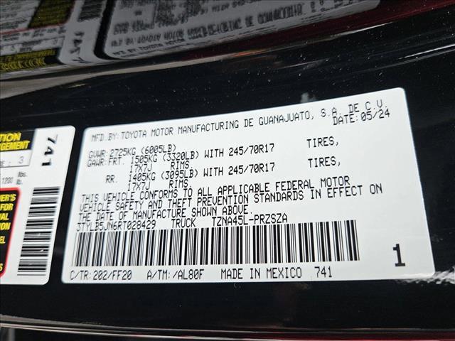 new 2024 Toyota Tacoma car, priced at $44,515