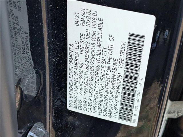 used 2021 Honda Ridgeline car, priced at $29,465