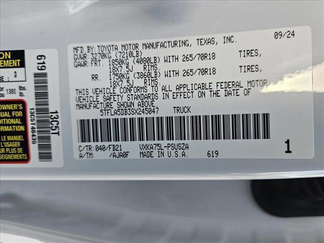 new 2025 Toyota Tundra car, priced at $51,710