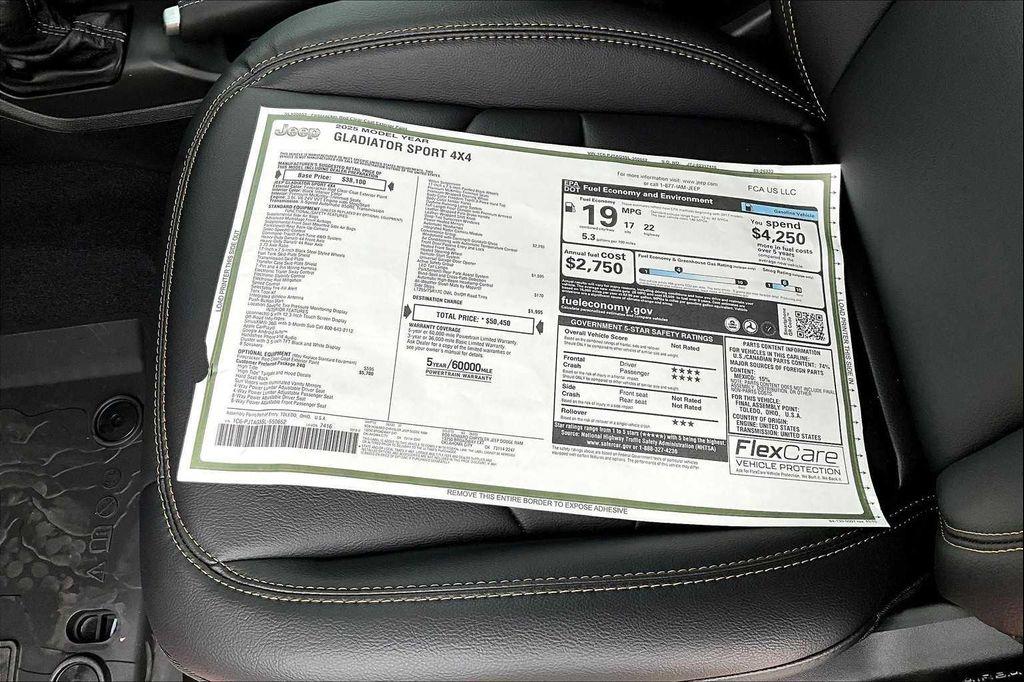 new 2025 Jeep Gladiator car, priced at $44,749