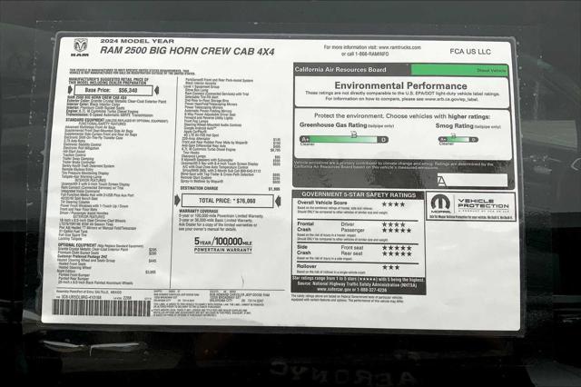 new 2024 Ram 2500 car, priced at $66,977